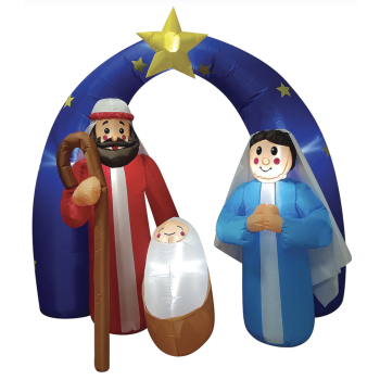 180cm Xmas Inflatable Christmas Decor Nativity Sence Jesus Christ Virgin Mary