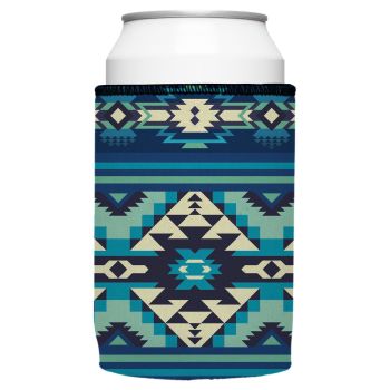 Blue Navajo Rug Stubby Cooler 2-Pack - Standard