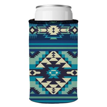 Blue Navajo Rug Stubby Cooler - Standard