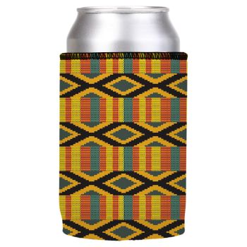 Ghana Kente Pattern Stubby Cooler 2-Pack - Standard