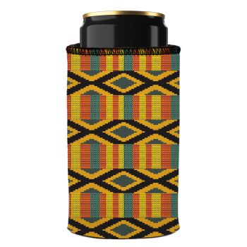 Ghana Kente Stubby Cooler - Standard