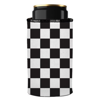 Small Checkerboard Stubby Cooler - Standard