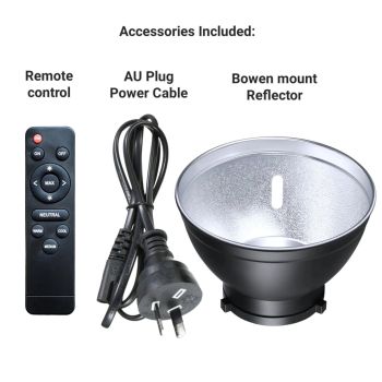 HRIDZ CB-VL100 100W Battery-Operated Bi-Colour Dimmable LED Video Light Outdoor Cob