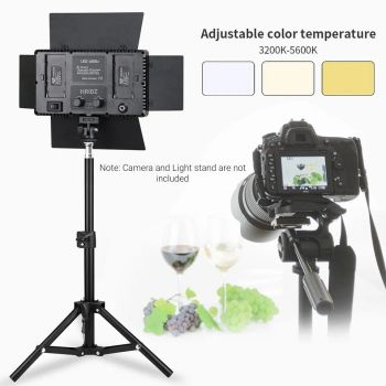HridZ U600 LED Video Light – Dimmable Bi-Color 2500K-8500K Panel, Remote-Controlled, for Photography, YouTube, Vlogging, and Video Recording with AU Plug Power Adapter