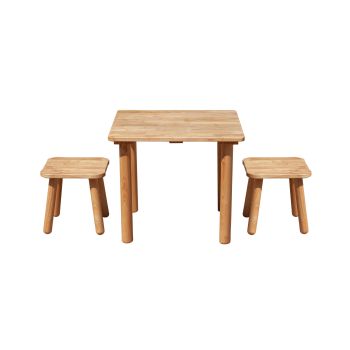 Classic Square table and 2 stools