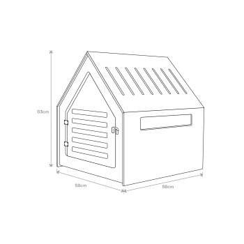 Modern Pet House Dog Crate (Black)