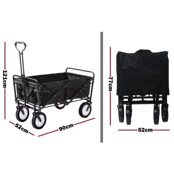 Foldable Collapsible Wagon Cart Garden Beach Outdoor Shopping Trolley Fishing Camping