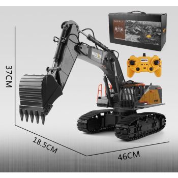 HUINA 1/14 22CH RC Alloy Excavator Construction Engineering Vehicle Toy Gift