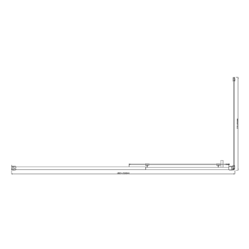 150mm Adjustable (2000x800mm) Single Door Corner Sliding Glass Shower Screen in Black