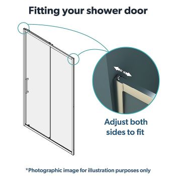 120-130cm Adjustable Wall to Wall Sliding Glass Shower Door in Chrome