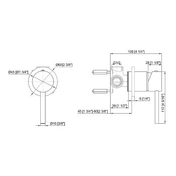 Single Round Shower Bath Mixer Tap Bathroom WATERMARK Approved