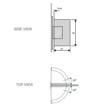 90cm Frameless Swing Bath Screen – White Hardware with Brass hinge for Modern Bathrooms