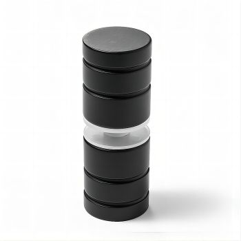 110x110cm Black Corner Frameless Shower Screen with Wall Channel Brackets, Stainless Steel Hinges & Round Knob Handle