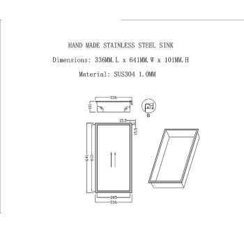 641 x 336 x 101mm Shower Niche Single Shelf Organizer No Tile Needed in White