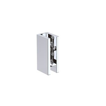 90cm Frameless Diamond Shower Screen with Chrome Brackets and SS Hinges, Square Knob Handle