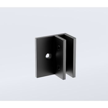 90cm Frameless Diamond Shower Screen with Black Brackets and SS Hinges, Round Knob Handle