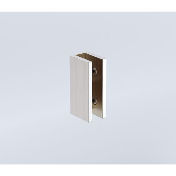 90cm Frameless Diamond Shower Screen – Nickel U-Brackets, Brass Hinges & Square Knob Handle