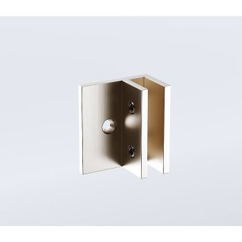90cm Frameless Diamond Shower Screen with Nickel Brackets and Brass Hinges, Round Knob Handle