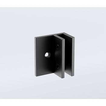 90cm Frameless Diamond Shower Screen – Black F-Brackets, Brass Hinges & Square Double Pull Handle