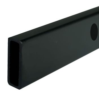 150x100cm Frameless Glass Sliding Corner Shower – With Black Rail and U-bracket for Contemporary Bathrooms