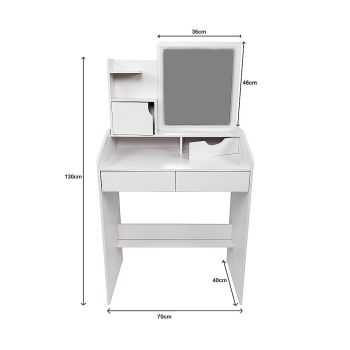 Makeup Vanity Mirror Desk Table with LED Lighting