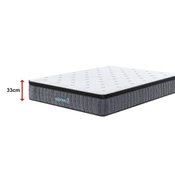 King Euro Top Pocket Spring Mattress – Motion Isolation Comfort with CertiPUR-US® Certified Foam Layers