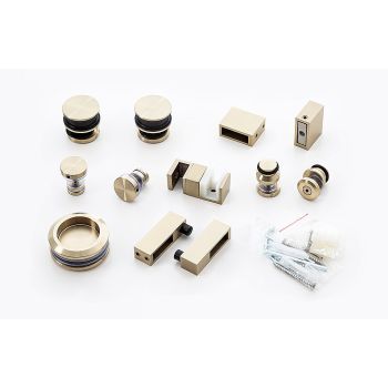 Hardware Accessories for Frameless Glass Sliding Door Shower Screen in Gold