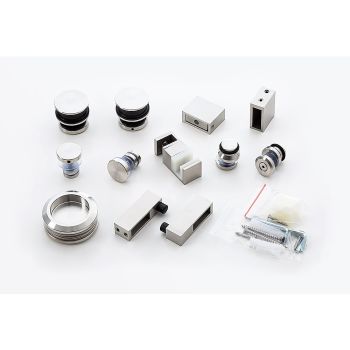 Hardware Accessories for Frameless Glass Sliding Door Shower Screen in Nickel
