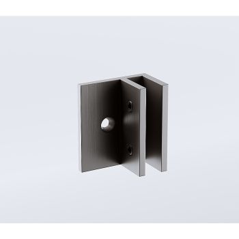 90cm Frameless Diamond Shower Screen with Gunmetal Brackets and Brass Hinges, Round Handle