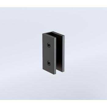 100cm Frameless Diamond Shower Screen – Black U-Brackets with Durable Brass Hinges