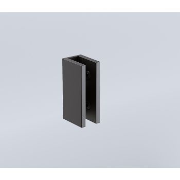 90cm Frameless Diamond Shower Screen – Black U-Brackets Detailing with Durable SS Hinges