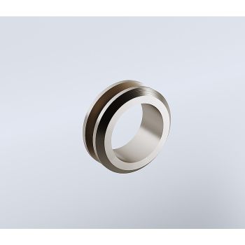 90cm Wall to Wall Frameless Shower Screen with Nickel Channel and SS Hinges , Round Handle