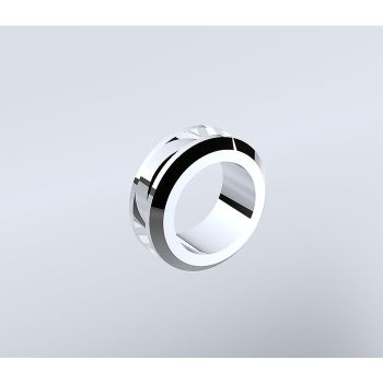 110x110cm Double Door Corner Shower with Chrome Channels and Brass Hinges