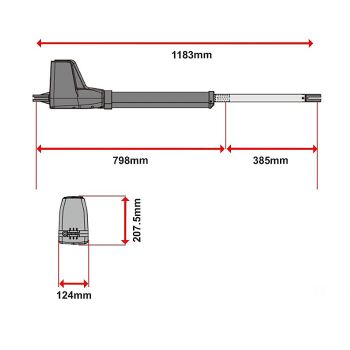 400KG Single Swing Auto Motor Remote Gate Opener With 10W Mono Backup Solar