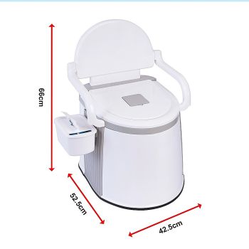 19L Camping Portable Toilet – Outdoor & Indoor Travel Commode Potty with Built-In Tissue Box