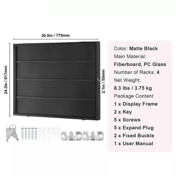 36 Graded Sports Card Display Case