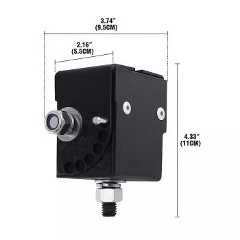 Adjustable Folding UHF Antennas Mount Bracket – Black Bullbar Clamp