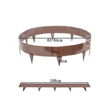 60cm Steel Garden Tree Ring with Spikes – Heavy-Duty Root Barrier & Edging