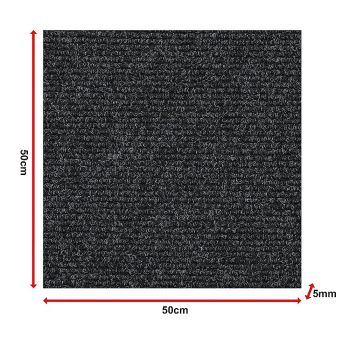 5m² Black Carpet Tiles Set – Commercial & Domestic Flooring for Office, Retail, Home