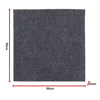 5m² Dark Grey Carpet Tiles Set – Commercial & Domestic Flooring for Office, Retail, Home