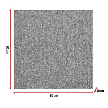 5m² Light Grey Carpet Tiles Set – Commercial & Domestic Flooring for Office, Retail, Home