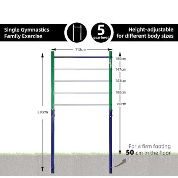 Single Outdoor Pull-Up Bar – Height Adjustable Gymnastics & Fitness Bar