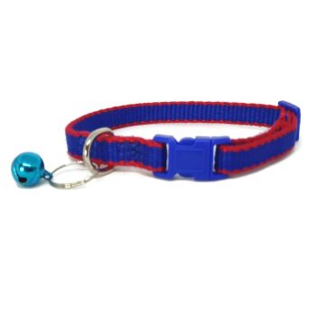 100% Pure Bamboo Fibre Cat Collar Plastic Buckle Navy - Moondidley Pets