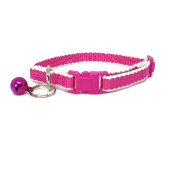 100% Pure Bamboo Fibre Cat Collar Plastic Buckle Pink - Moondidley Pets