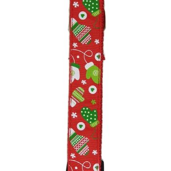 Christmas Dog Collars Adjustable - Moondidley Pets Large Red Mittens