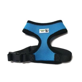 Pet Harness Soft Air Mesh Padded Adjustable - Moondidley Pets Small Light Blue