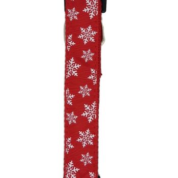 Christmas Dog Leashes 1.2m - Moondidley Pets Red Snow Flakes