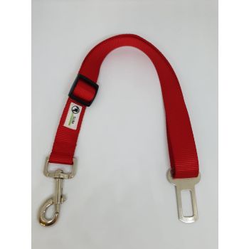 Seat Belt Safety Travel Attachment Connector - Moondidley Pets Red