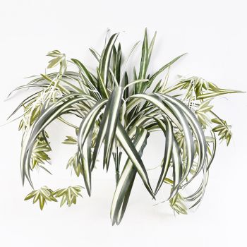 Artificial Faux Hanging Spider Plant Bush 60cm