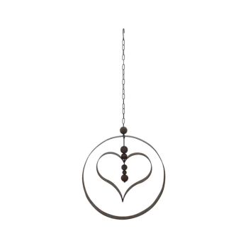Hanging Serenity Circle w Heart 125cm